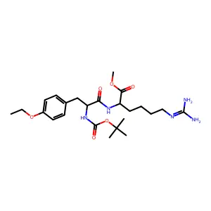 tert-Butoxycarbonyl-ethyltyrosylhomoarginine methyl ester structure