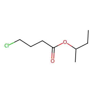 Butanoic acid, 4-chloro-, 1-methylpropyl ester structure