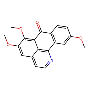 7H-Dibenzo(de,h)quinolin-7-one, 5,6,10-trimethoxy- structure