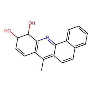 trans-10,11-Dihydro-10,11-dihydroxy-7-methylbenz(c)acridine structure
