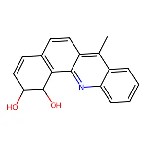 trans-1,2-Dihydro-1,2-dihydroxy-7-methylbenz(c)acridine structure