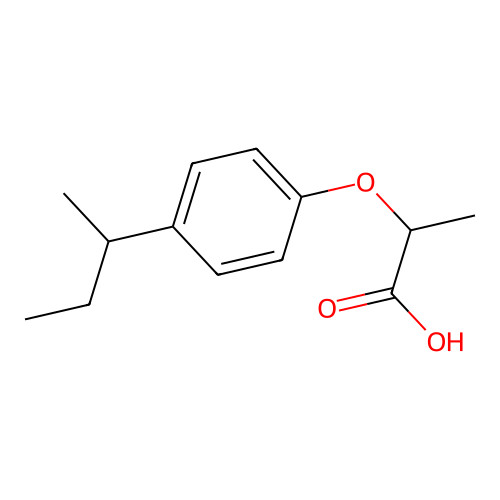 2-(4-Butan-2-ylphenoxy)propanoic acid structure