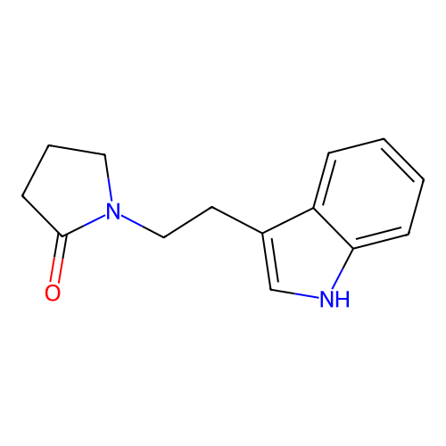 1-[2-(1H-indol-3-yl)ethyl]pyrrolidin-2-one structure