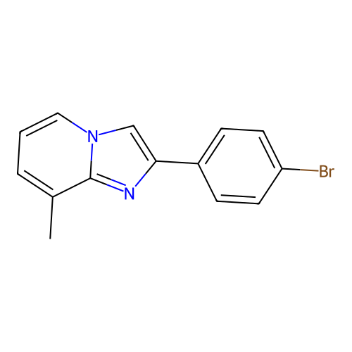 2-(4-Bromophenyl)-8-methylimidazo[1,2-a]pyridine structure