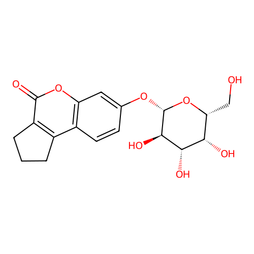7-(beta-d-Galactopyranosyloxy)-2,3-dihydrocyclopenta[c]chromen-4-one structure