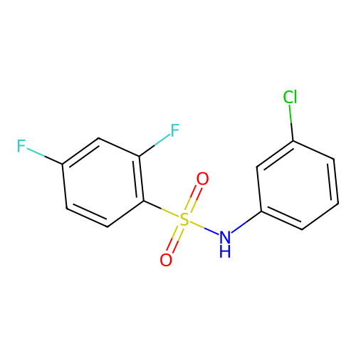 N-(3-chlorophenyl)-2,4-difluorobenzenesulfonamide structure