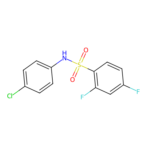 N-(4-chlorophenyl)-2,4-difluorobenzenesulfonamide structure
