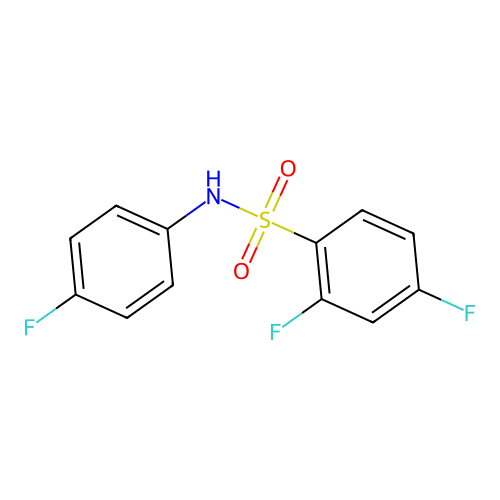 2,4-difluoro-N-(4-fluorophenyl)benzenesulfonamide structure