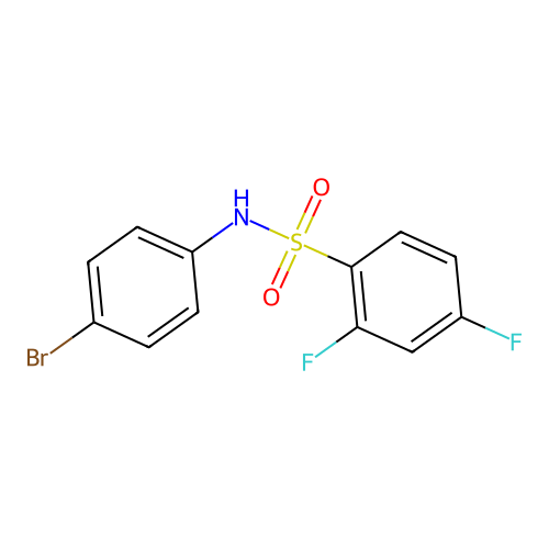 N-(4-bromophenyl)-2,4-difluorobenzenesulfonamide structure