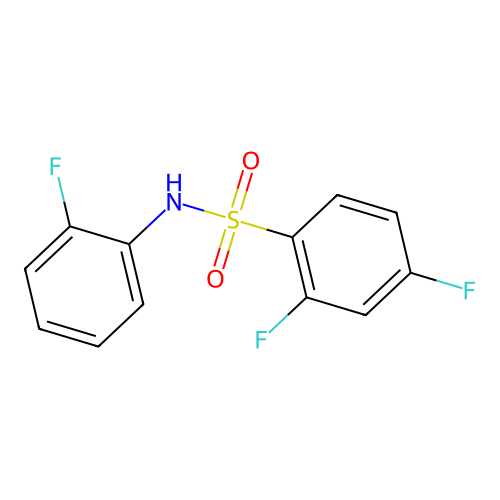 2,4-difluoro-N-(2-fluorophenyl)benzenesulfonamide structure