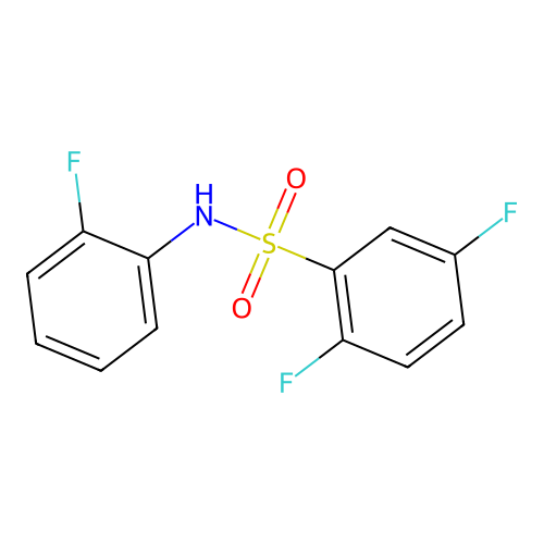 2,5-difluoro-N-(2-fluorophenyl)benzenesulfonamide structure