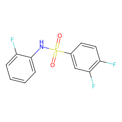 3,4-difluoro-N-(2-fluorophenyl)benzenesulfonamide structure