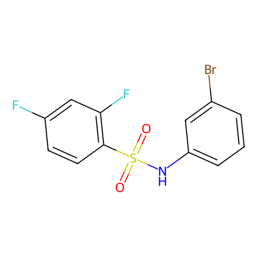N-(3-bromophenyl)-2,4-difluorobenzenesulfonamide structure