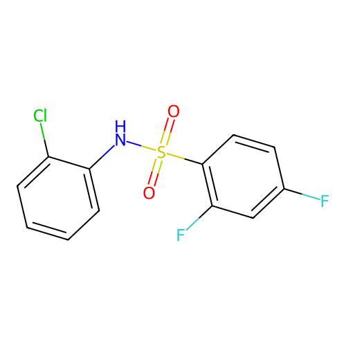 N-(2-chlorophenyl)-2,4-difluorobenzenesulfonamide structure