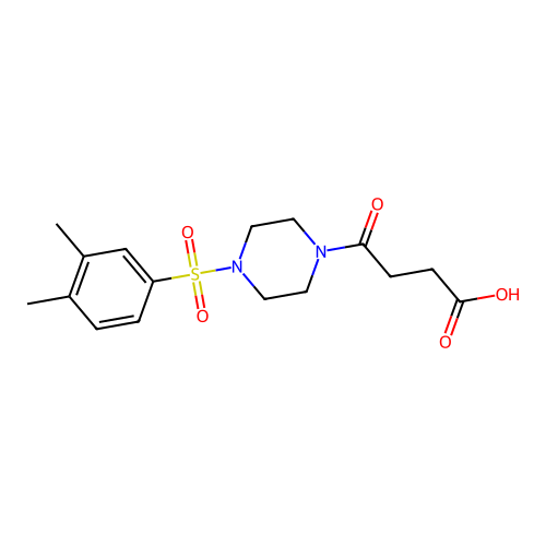 4-{4-[(3,4-Dimethylphenyl)sulfonyl]piperazinyl}-4-oxobutanoic acid structure