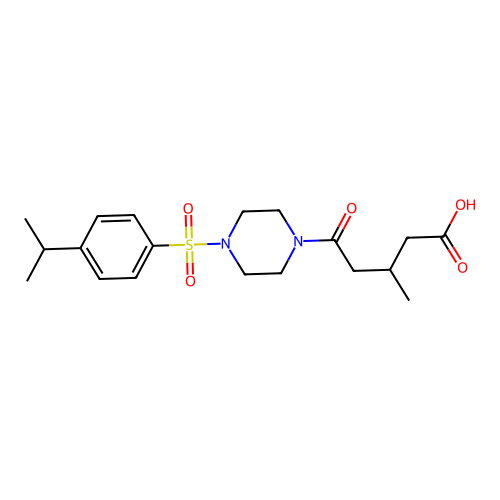 3-methyl-5-oxo-5-[4-(4-propan-2-ylphenyl)sulfonylpiperazin-1-yl]pentanoic Acid structure