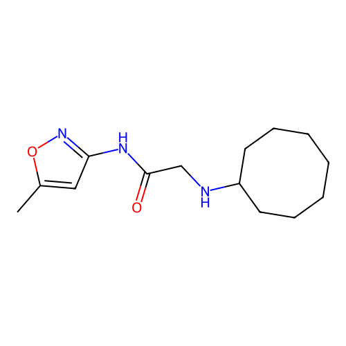 2-(cyclooctylamino)-N-(5-methyl-1,2-oxazol-3-yl)acetamide structure