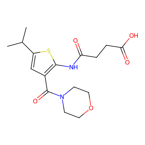 3-[[3-(morpholine-4-carbonyl)-5-propan-2-yl-thiophen-2-yl]carbamoyl]propanoic Acid structure