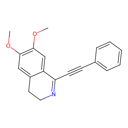 6,7-Dimethoxy-1-(2-phenylethynyl)-3,4-dihydroisoquinoline structure