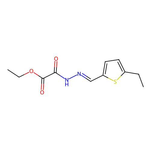 ethyl {(2E)-2-[(5-ethylthiophen-2-yl)methylidene]hydrazinyl}(oxo)acetate structure