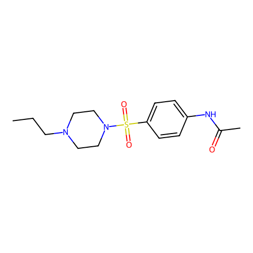 N-[4-(4-propylpiperazin-1-yl)sulfonylphenyl]acetamide structure