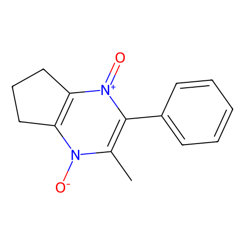 2-methyl-3-phenyl-6,7-dihydro-5H-cyclopenta[b]pyrazine 1,4-dioxide structure