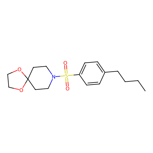 8-(4-Butylphenyl)sulfonyl-1,4-dioxa-8-azaspiro[4.5]decane structure