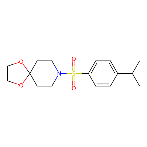 8-(4-Propan-2-ylphenyl)sulfonyl-1,4-dioxa-8-azaspiro[4.5]decane structure