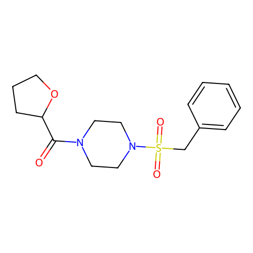 (4-Benzylsulfonylpiperazin-1-yl)-(oxolan-2-yl)methanone structure