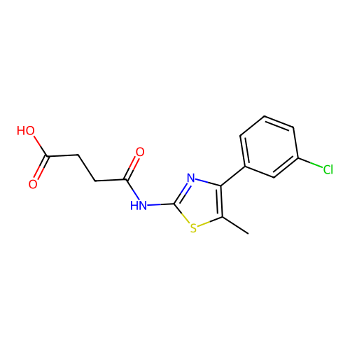 4-{[4-(3-Chlorophenyl)-5-methyl-1,3-thiazol-2-yl]amino}-4-oxobutanoic acid structure