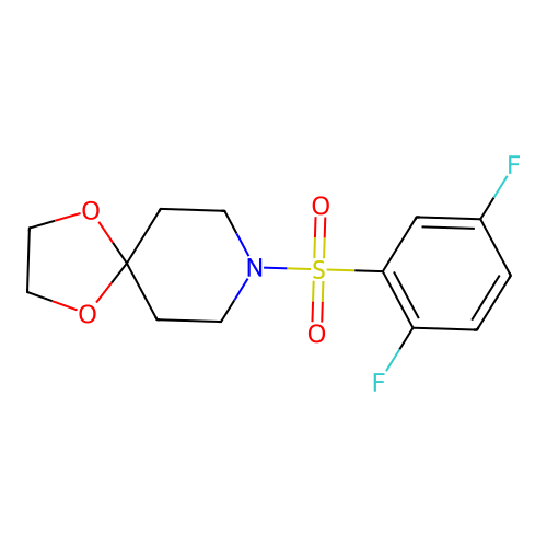 8-(2,5-Difluorophenyl)sulfonyl-1,4-dioxa-8-azaspiro[4.5]decane structure