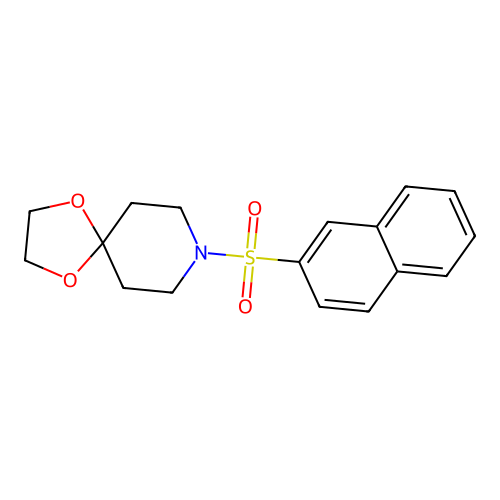 8-Naphthalen-2-ylsulfonyl-1,4-dioxa-8-azaspiro[4.5]decane structure