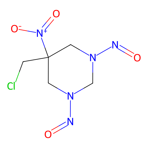 Pyrimidine, 5-(chloromethyl)hexahydro-5-nitro-1,3-dinitroso- structure