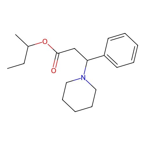 Butan-2-YL 3-phenyl-3-(piperidin-1-YL)propanoate structure