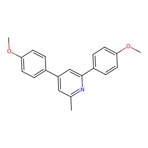 Pyridine, 2,4-bis(4-methoxyphenyl)-6-methyl- structure