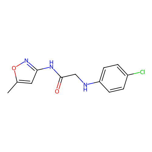 2-((4-Chlorophenyl)amino)-N-(5-methylisoxazol-3-yl)acetamide structure