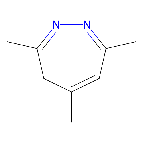 4H-1,2-Diazepine, 3,5,7-trimethyl- structure