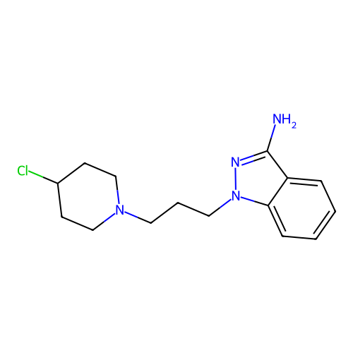1H-Indazol-3-amine, 1-(3-(4-chloro-1-piperidinyl)propyl)- structure