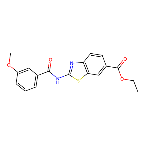 Ethyl 2-(3-methoxybenzamido)benzo[d]thiazole-6-carboxylate structure