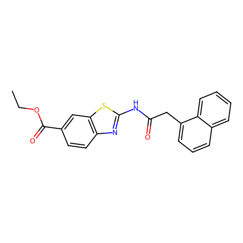 Ethyl 2-(2-(naphthalen-1-yl)acetamido)benzo[d]thiazole-6-carboxylate structure
