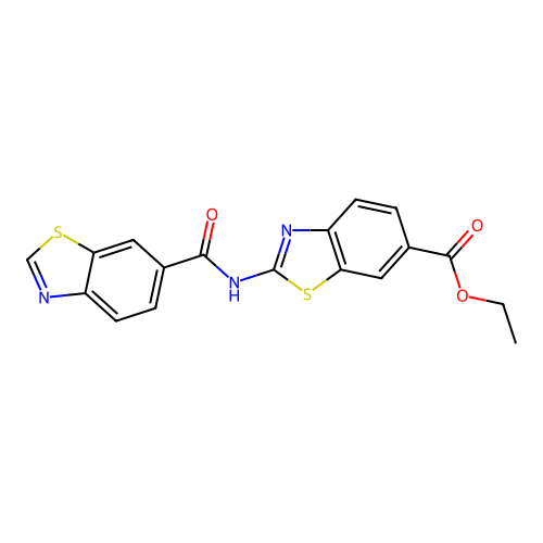 Ethyl 2-(benzo[d]thiazole-6-carboxamido)benzo[d]thiazole-6-carboxylate structure