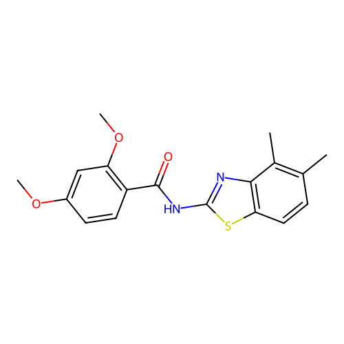 N-(4,5-dimethyl-1,3-benzothiazol-2-yl)-2,4-dimethoxybenzamide structure