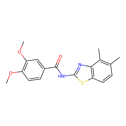 N-(4,5-dimethyl-1,3-benzothiazol-2-yl)-3,4-dimethoxybenzamide structure