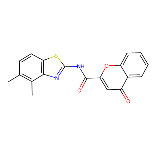 N-(4,5-dimethylbenzo[d]thiazol-2-yl)-4-oxo-4H-chromene-2-carboxamide structure