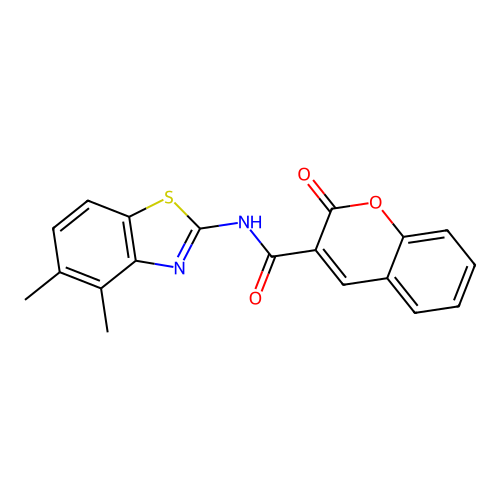 N-(4,5-dimethylbenzo[d]thiazol-2-yl)-2-oxo-2H-chromene-3-carboxamide structure