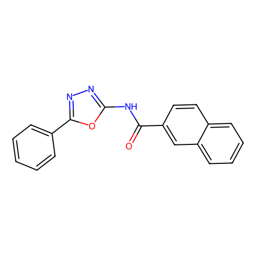 N-(5-phenyl-1,3,4-oxadiazol-2-yl)naphthalene-2-carboxamide structure