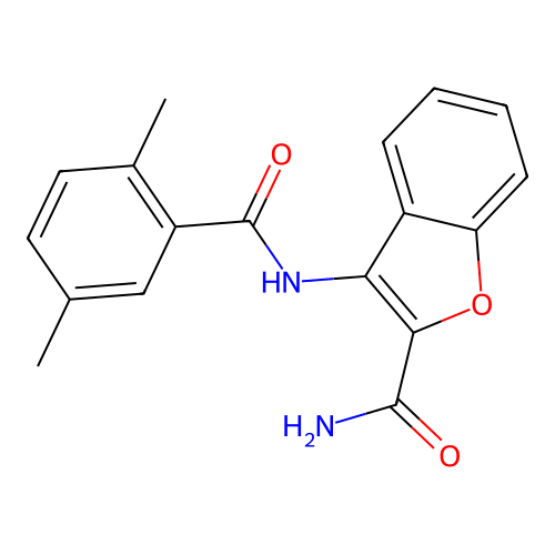 3-(2,5-Dimethylbenzamido)benzofuran-2-carboxamide structure