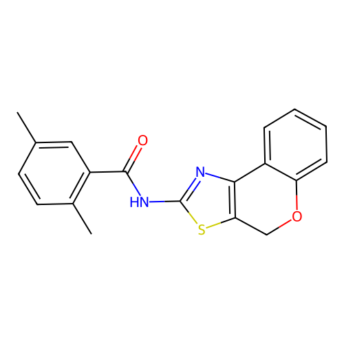 N-{4H-chromeno[4,3-d][1,3]thiazol-2-yl}-2,5-dimethylbenzamide structure