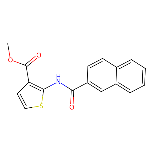 Methyl 2-(naphthalene-2-carbonylamino)thiophene-3-carboxylate structure