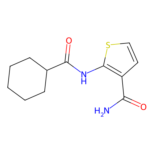 2-[[Cyclohexyl(oxo)methyl]amino]-3-thiophenecarboxamide structure